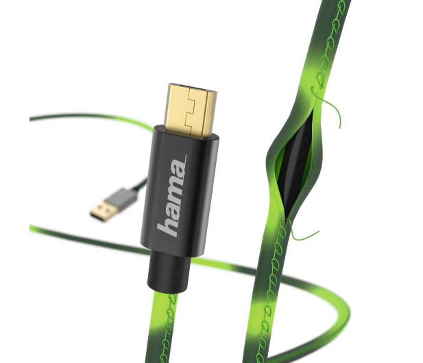 HAMA USB-microUSB 1,5M CHAMELEON zielony - 1382109 - zdjęcie 2